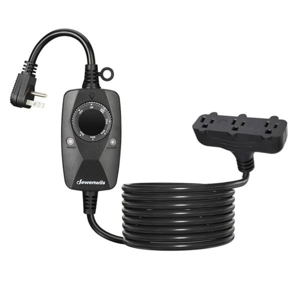 Light Timer Outdoor Weatherproof with 12FT Extension Cord,Photocell Timer Switch